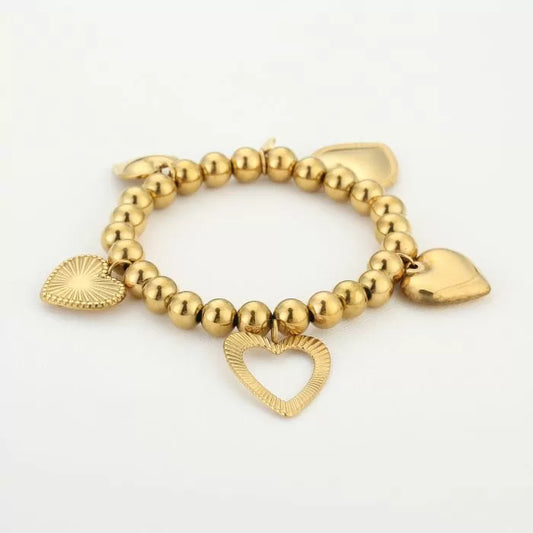 Bedels armband - charms armband love, verkleurd niet.