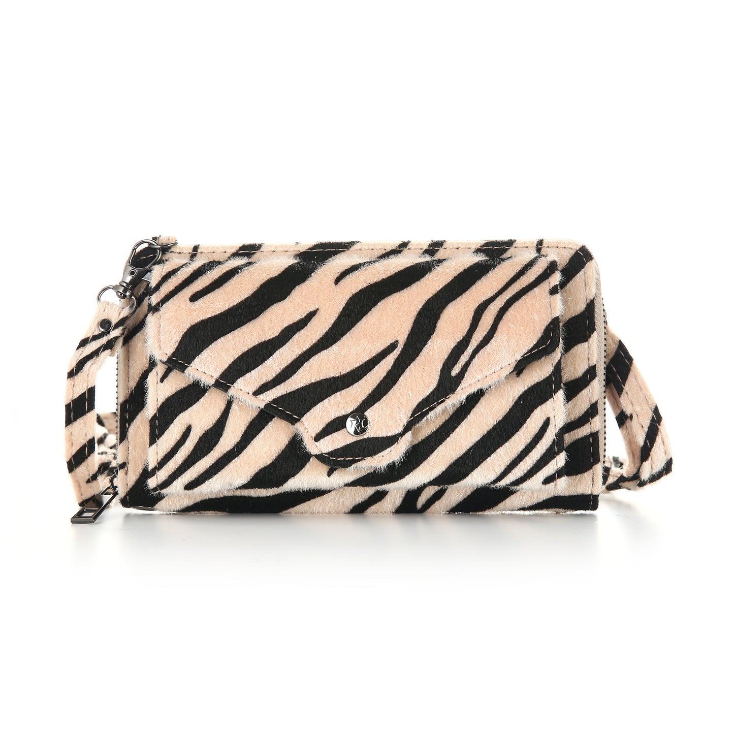 Michelle Bijou Portemonnee met Telefoonvak.  21 x 11 cm zebra