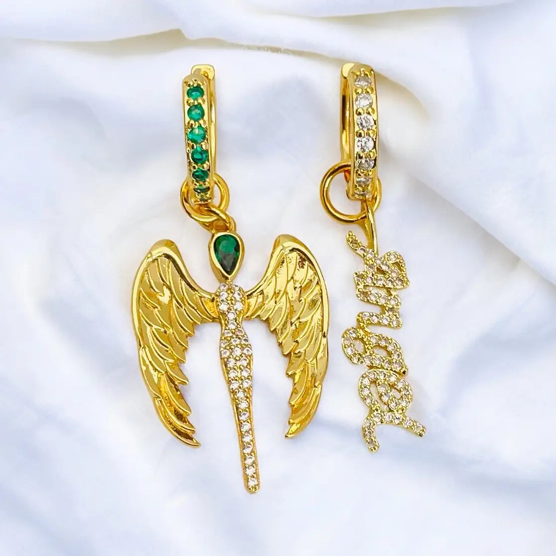Angel Girl creolen van 12 mm met verschillende hangers