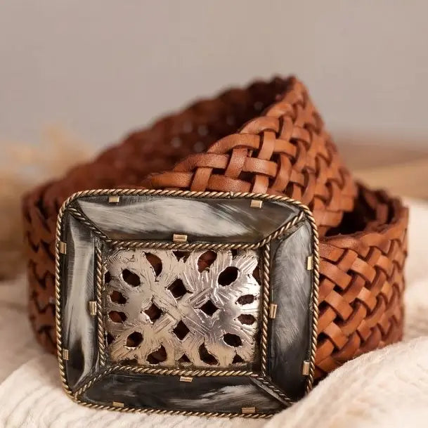 BRUINE LEREN RIEM VIERKANTE BREDE IMPERIUM