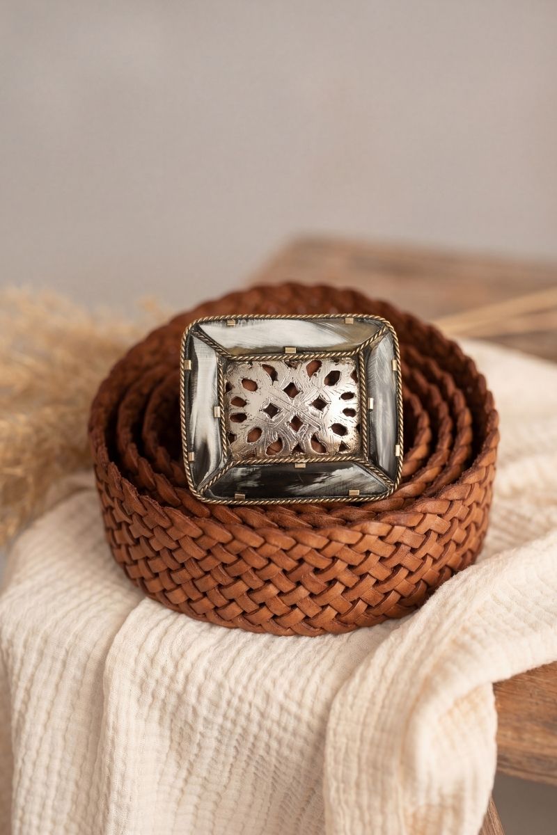 BRUINE LEREN RIEM VIERKANTE BREDE IMPERIUM