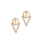 OTAZU Forever V Earrings  Rhodium Cadeau, Gratis 0,5 gram Oogschaduw Aventurijn Copper.