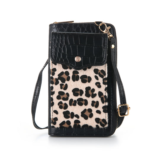 Michelle Bijou Portemonnee met telefoonvak Leopard